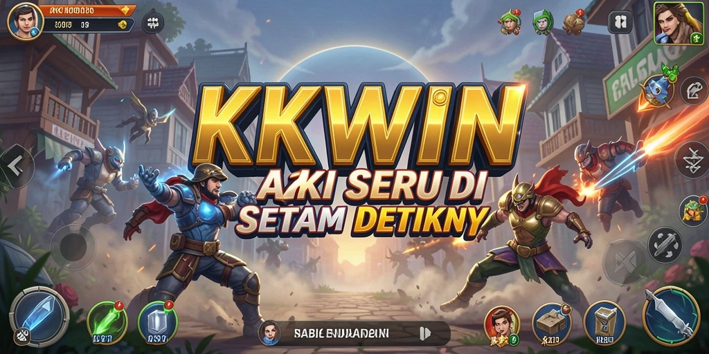 Tampilan gameplay seru dan penuh aksi dari KKWIN.