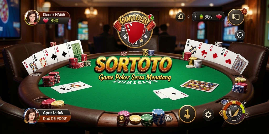 Screenshot SORTOTO menampilkan aksi seru permainan Poker.