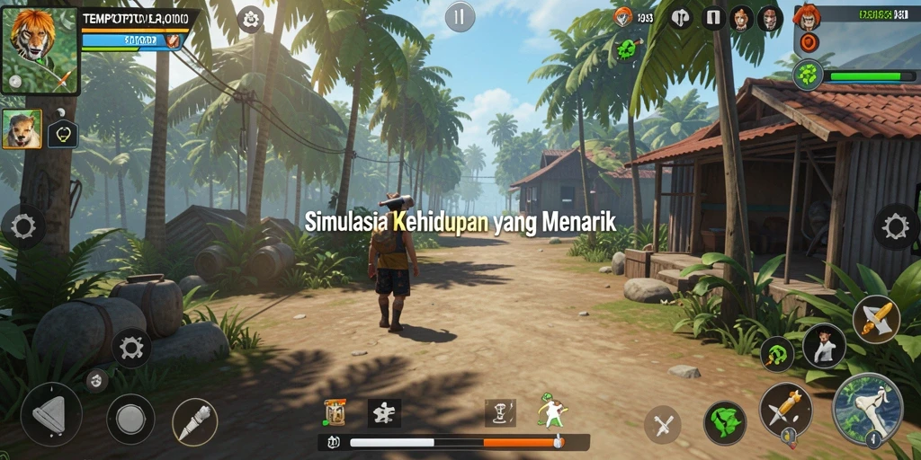 Screenshot gameplay TEMPOTOTO menunjukkan pengalaman simulasi yang mendalam dan interaktif.